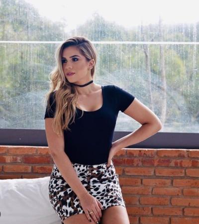 Saia jeans cheap animal print