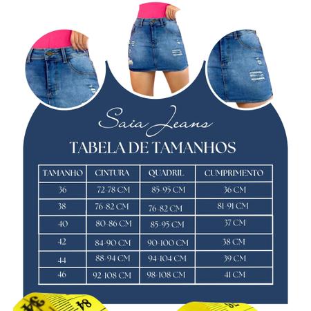 Saia jeans store brás