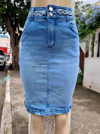 Saia jeans sale barato