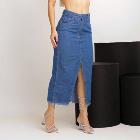 Saia Evangélica Jeans com Fenda na Frente Anagrom Ref.181