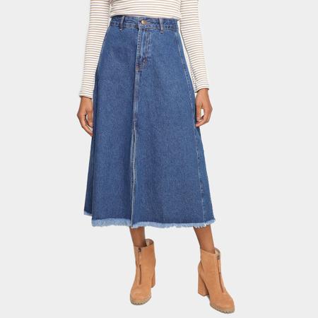 Saia midi jeans cantao sales