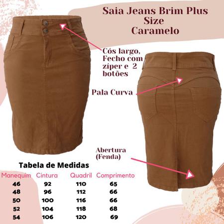 Saia jeans caramelo sales