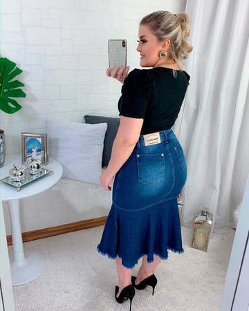 Saia jeans sale sereia
