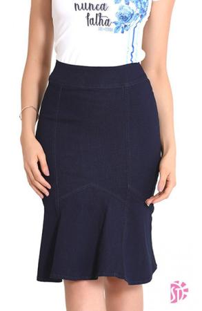 Saia Jeans Sol Da Terra Longuete Midi Roupas Evang licas Rebeca