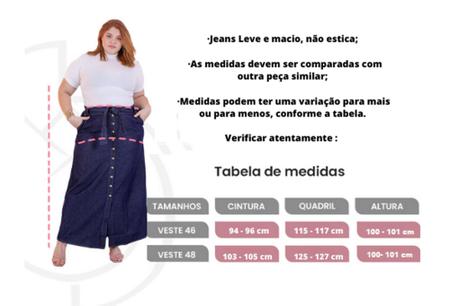 Imagem de Saia longa jeans Plus Size