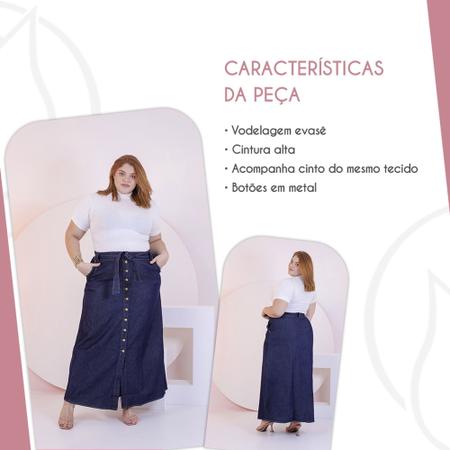 Imagem de Saia longa jeans Plus Size