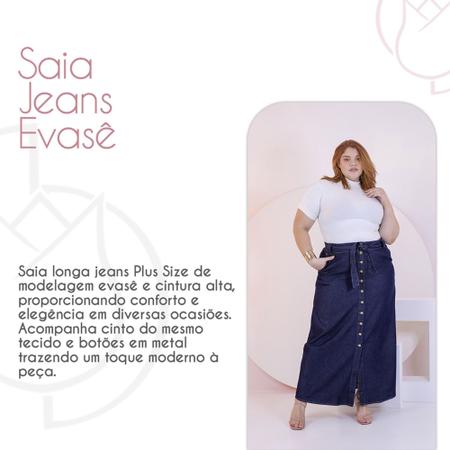 Imagem de Saia longa jeans Plus Size