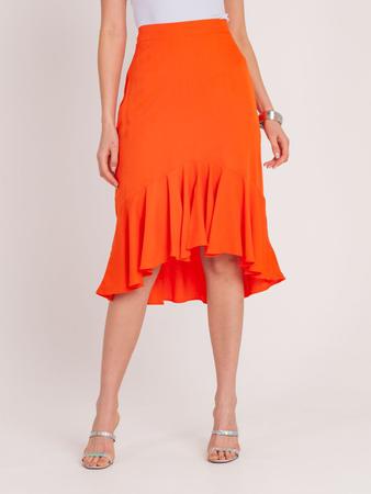 Saia Mid Lisa Com babado Moda Evang lica Cacharrel Store Saia