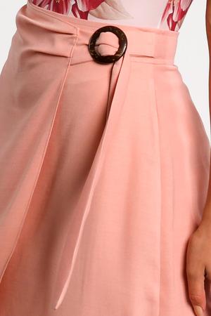 Saia midi hot sale rose linho