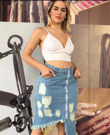 Saia de ziper jeans 2025