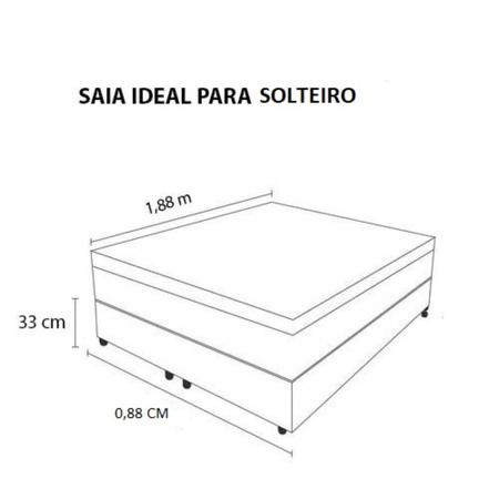 Imagem de Saia Para Cama Box Casal Matelada Microfibra