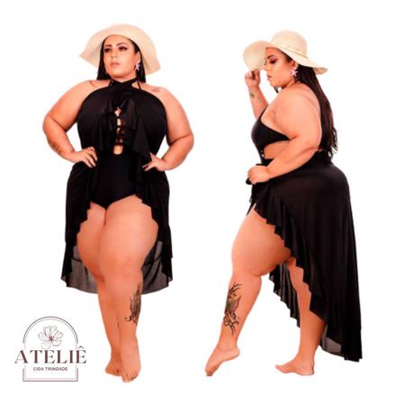Saia de sales praia plus size