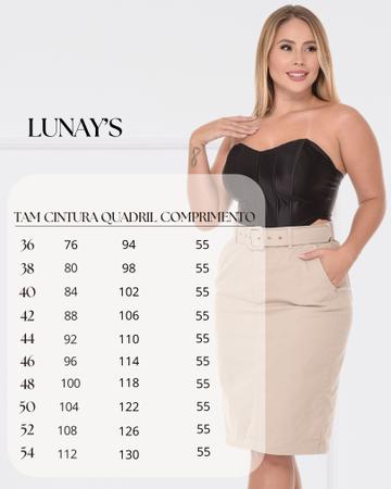 Saia Secretária Cintura Alta Fact Jeans F291 Imagem de Saia Secretária Cintura Alta Fact Jeans F291