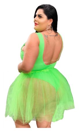 Saia transparente cheap neon