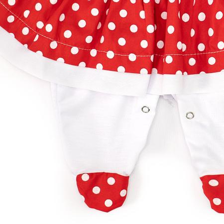 Saída de Maternidade Para Bebe Menina Linda Rosa Bola 05 peças Vermelha Poa  Roupas Para Bebê