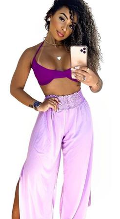 Calça com lateral aberta cheap