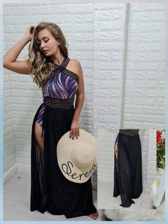 Sa da de Praia Estilo Saia Longa Raquel Moda Atual Sa da de