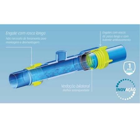 Imagem de Saída para aspersor engate roscável 2" X 3/4 PVC azul viqua