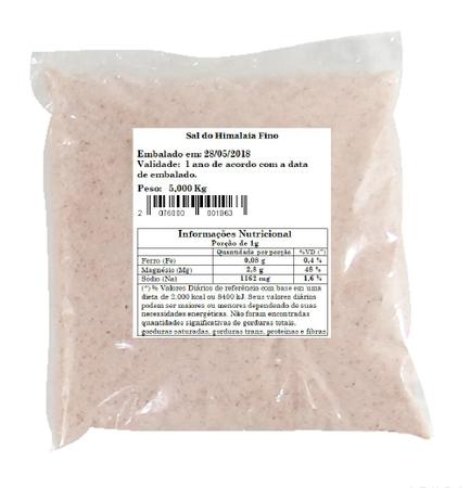 Sal Rosa do Himalaia Fino, 5 Kg - Reino Alimentos Imagem de Sal Rosa do Himalaia Fino, 5 Kg