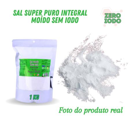 Imagem de Sal Sem Iodo Ultra Puro Moido Pureza Superior a 99,5% 1Kg