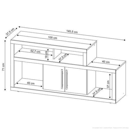 Imagem de Sala de Estar Completa Espresso Móveis com Rack e Estante 381899