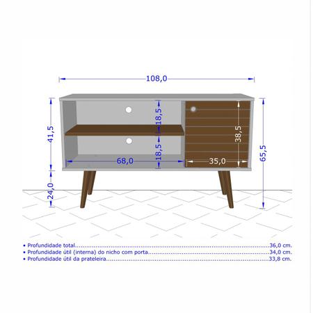 Imagem de Sala de Estar Completa MadeiraMadeira com Painel, Mesa e Rack 376579 Marrom