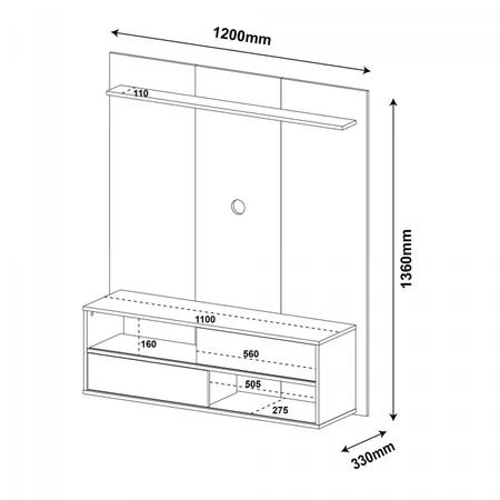 Imagem de Sala de Estar Completa MadeiraMadeira com Rack, Painel e Aparador 376665 Marrom