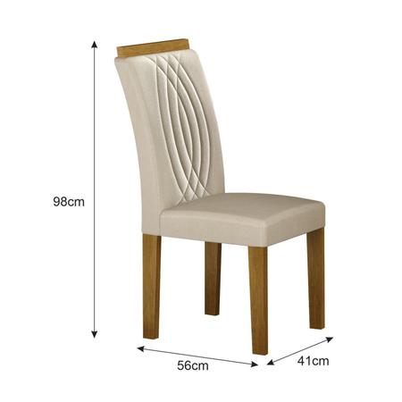 Imagem de Sala de Jantar Mesa 160cm 6 Cadeiras Doha