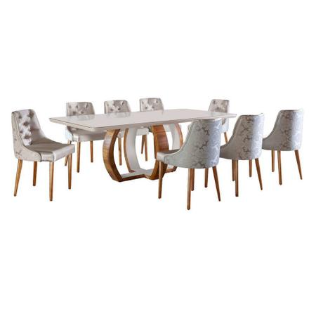 Imagem de Sala de Jantar Santorine com Cadeiras Belíssima Mobillare