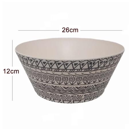 Imagem de Saladeira bowl grande redonda fibra de bambu ecológica