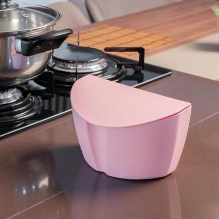 Imagem de Saleiro de Cozinha com Tampa Plástico 500ml Rosa Uz145 UZ