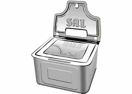 Saleiro em aço inox com caixa protetora interna makinox Imagem de Saleiro em aço inox com caixa protetora interna makinox