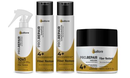 Imagem de Sallore Pro.Repair Fiber Restore Shampoo e Condicionador e Máscara e Spray Finalizador
