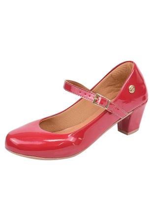 Imagem de salto scarpin bico redondo verniz estilo boneca donna santa 40.003
