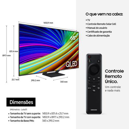 Imagem de Samsung Smart TV 65" QLED 4K Q65C 2023, Modo Game, Som em Movimento, Tela sem limites, Design slim