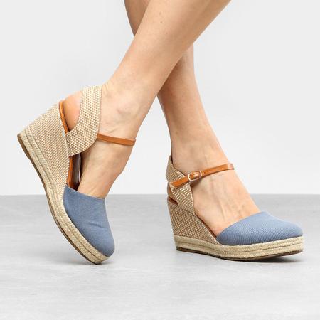 Sandália anabela hot sale ala espadrille feminina