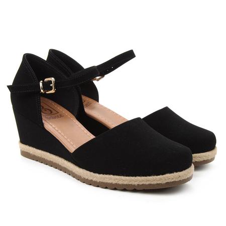 Espadrille anabela sale bebecê fechada feminina