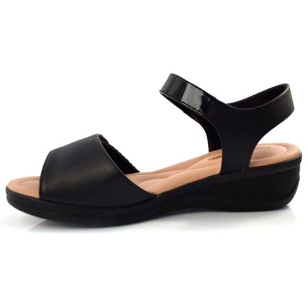 Sandália DAFITI SHOES Anabela Preta - Compre Agora