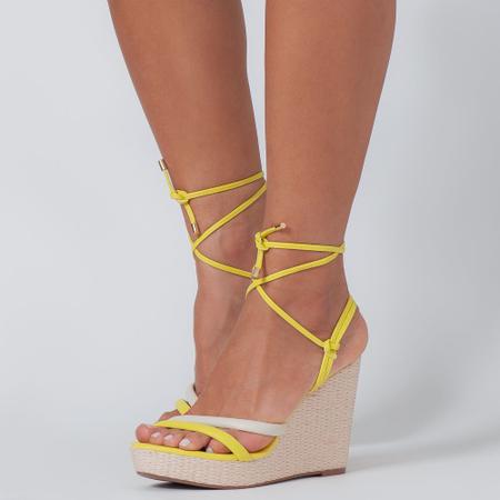 Sand lia Anabela Feminina Vizzano Branco Siciliano Sand lia