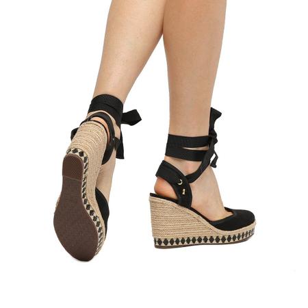 Anabela espadrille sale amarração
