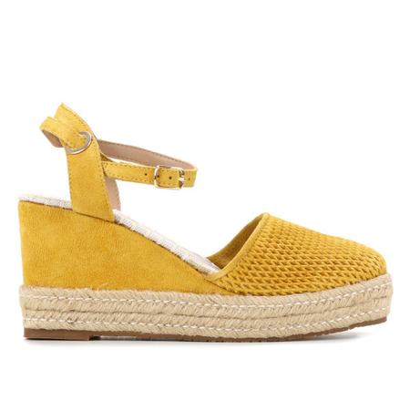 Sandália shoestock anabela cheap espadrille feminina