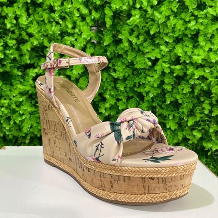 Sandália anabela hotsell espadrille via marte