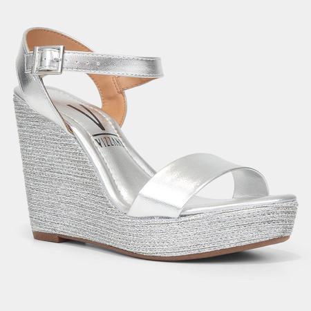 Sandália anabela vizzano store salto cortiça