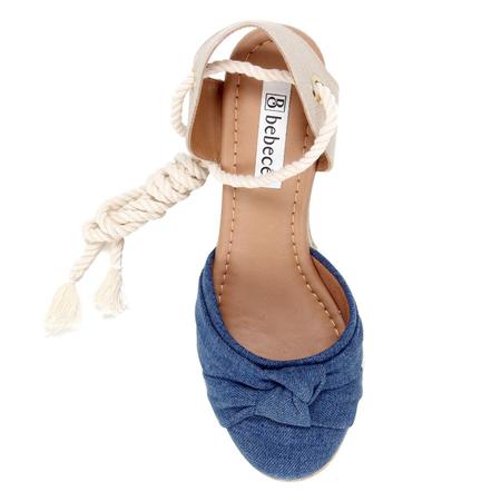 Sand lia Bebec Espadrille Jeans Amarra o Feminina Espadrilles
