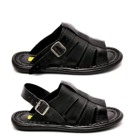Sandália Chinelo Anti Stress Masculino Couro Legítimo - CAT Imagem de Sandália Chinelo Anti Stress Masculino Couro Legítimo