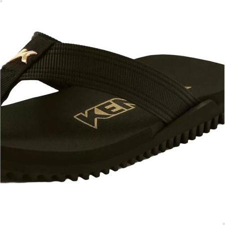 Sandália chinelo kenner nk6 preto dourado casual tratorado Imagem de Sandália chinelo kenner nk6 preto dourado casual tratorado
