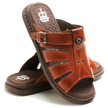 Chinelo para best sale homem de couro