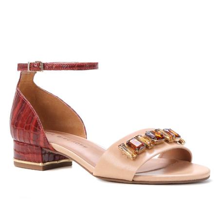 Sandalia jorge bischoff salto hot sale baixo