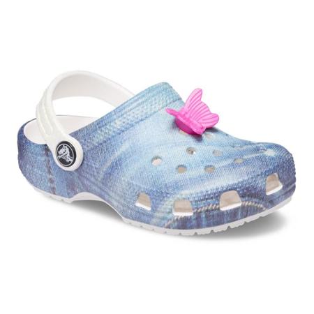 Imagem de Sandália crocs classic demin clog t white/multi