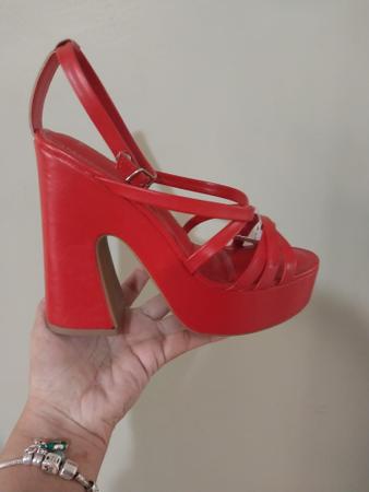 Sand lia Dakota Salto Plataforma Vermelha 35 Sand lia Feminina